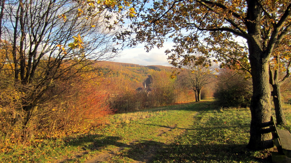 Blick auf die Kartause im Herbst